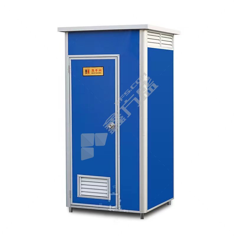 单人式移动厕所 1.3×1.3×2.35m 直排式/蓝色