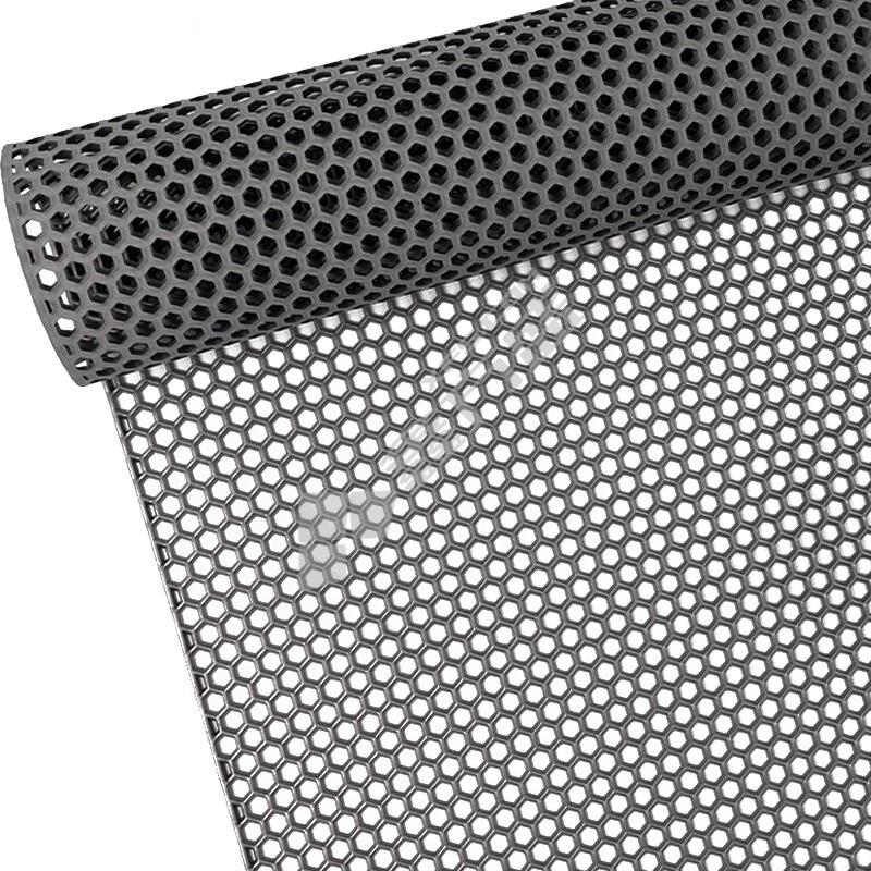 PVC六角镂空防滑垫 灰色 4.0mm厚 0.9*15m