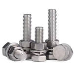 东明 DIN933 304不锈钢外六角螺栓全牙 成套 M18/130mm