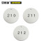 安赛瑞 圆形塑料号码吊牌 14766 白黑 编号201-300 直径29mm