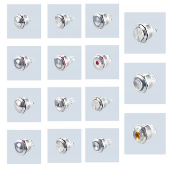 APT FM22E 系列标准型金属按钮开关 FM22E-SFP-11T 22mm平圆形自锁按钮（1NO1NC) 不带灯