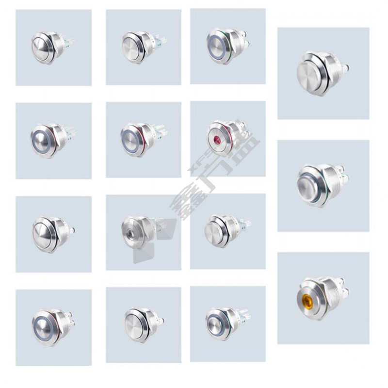 APT FM22E 系列标准型金属按钮开关 FM22E-SFP-11T 22mm平圆形自锁按钮（1NO1NC) 不带灯