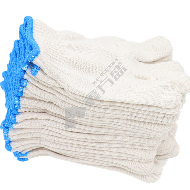 线元素 常规棉线500克线手套 R500 500g 白色蓝边