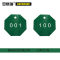 安赛瑞 八边形塑料号码吊牌 14869绿白 编号101-200 直径31.8mm