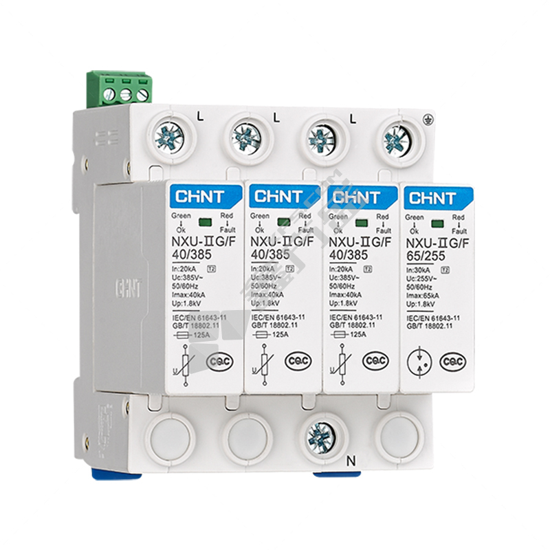 正泰 浪涌保护器NXU-Ⅱ型 NXU-ⅡG 20kA/385V 4P