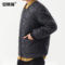 安赛瑞 内穿打底加绒保暖长袖棉衣 M码 黑色 3F00863