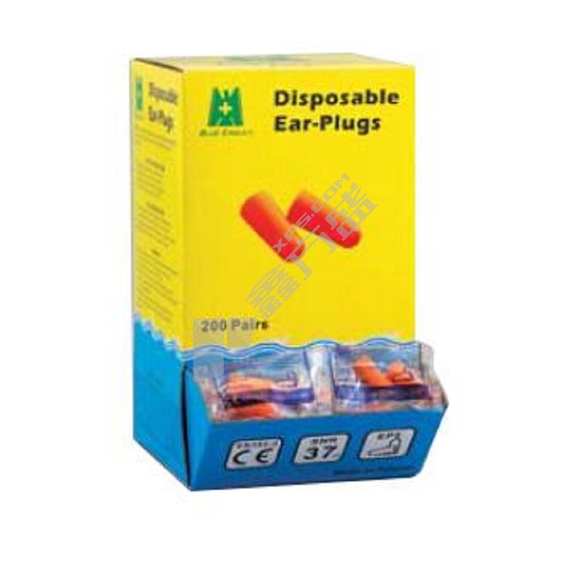 蓝鹰 子弹型PU发泡材质一次性耳塞 橙色带线 EP5C