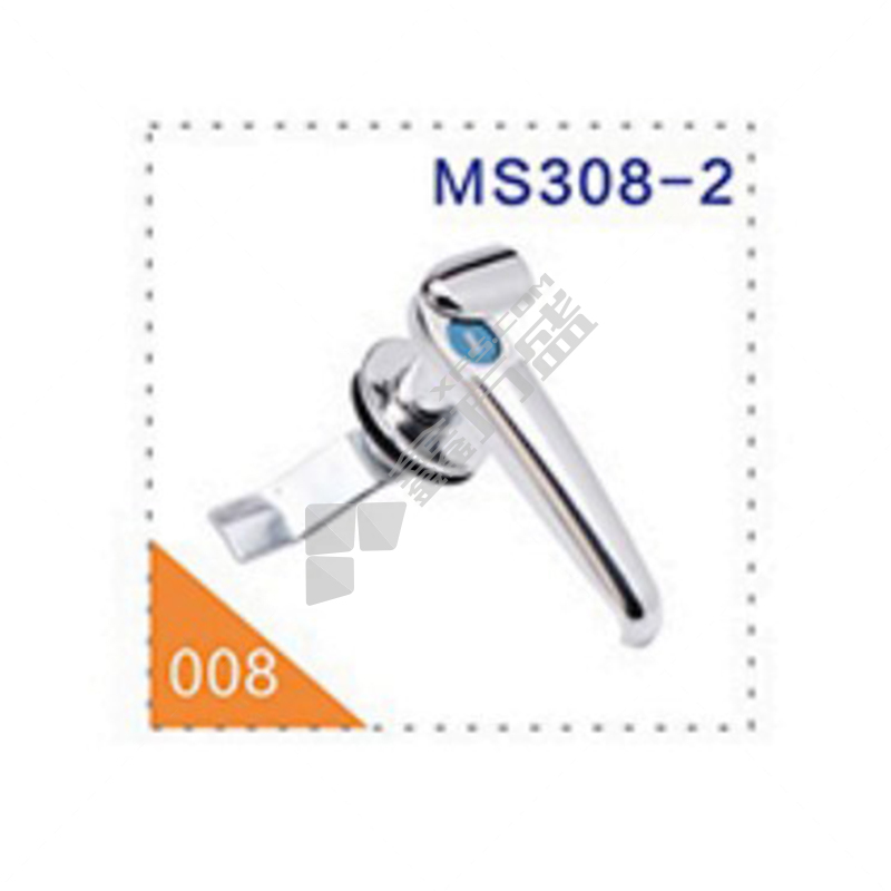 MS308 配电箱执手锁 MS308-2 薄款 锌柄锌座 老款亮铬