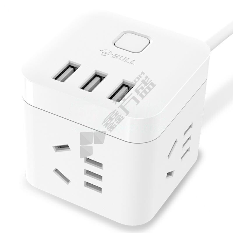 公牛 5孔 魔方插座 （BULL）GN-U303U/白色
