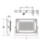亚明 ZY609M IP65 220V LED泛光灯 ZY609M 50W 6000K
