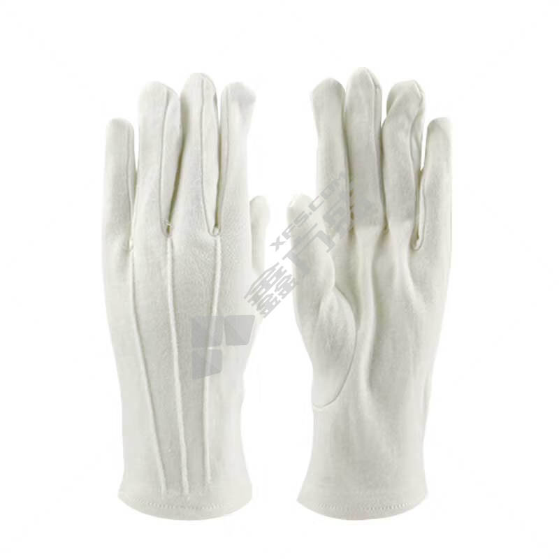 汉盾 涤棉22g背三筋白色礼仪手套 均码 HD-GP5504