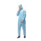 汉盾 带帽连体式防静电工作服 M码 蓝色  HD-BCP1069