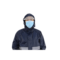 汉盾 带网格内衬带反光条双层分体雨衣 L码 藏青色 HD-RAC002