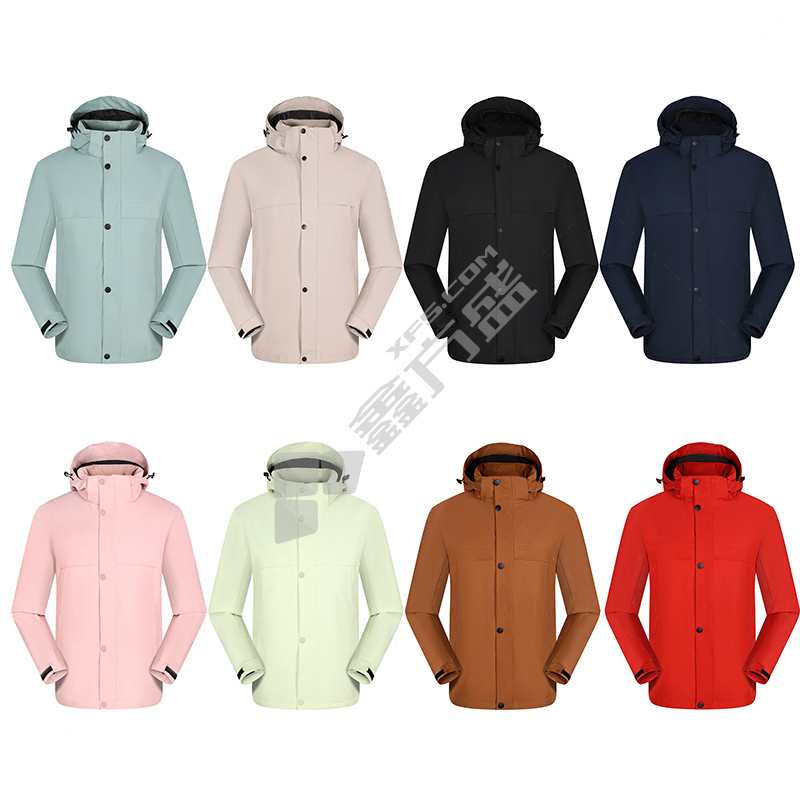 左诗丹伦 3066加厚一体式防风冲锋衣 L码 紫色