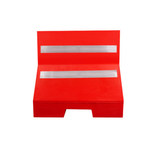 锦安行 滚塑隔离墩 长540*高540*上宽120*下宽350mm 红底白道 JCH-SM01-3