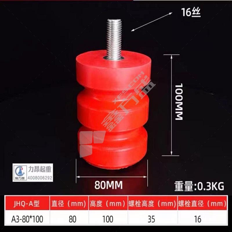 豫力昂起重聚氨酯缓冲器 80*100