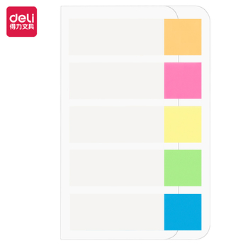 得力 9062 指示标签 44*12mm 20张*5条 黄色 蓝色 粉色 绿色 橙色