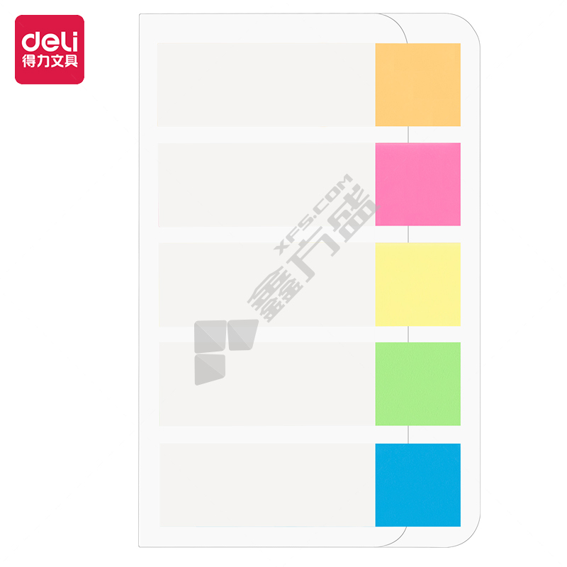 得力 9062 指示标签 44*12mm 20张*5条 黄色 蓝色 粉色 绿色 橙色