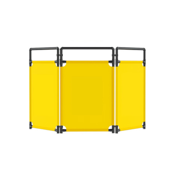 黄色三折布艺围挡 100*180cm 正在维修