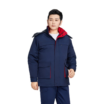 拓普瑞 036A冬季可拆卸涤棉厚珠帆棉服 165 藏蓝色