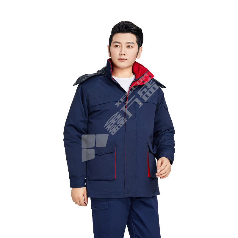 拓普瑞 036A冬季可拆卸涤棉厚珠帆棉服 165 藏蓝色