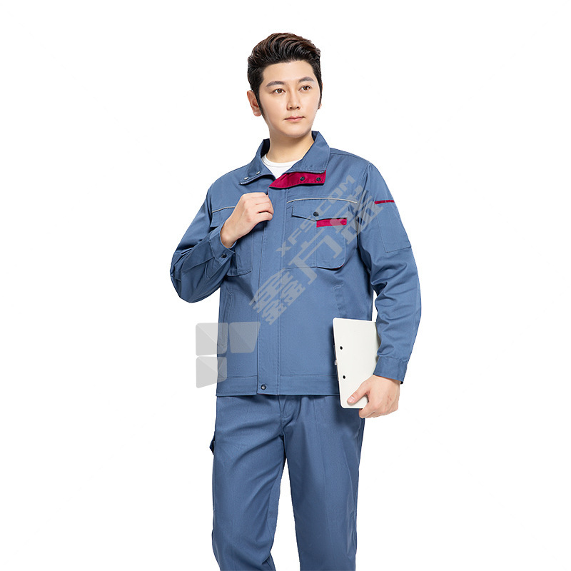 拓普瑞 A11	春秋款全工艺涤棉厚纱卡工作服 195 深灰兰色