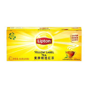 立顿 S25 黄牌精选红茶袋泡茶包 50g