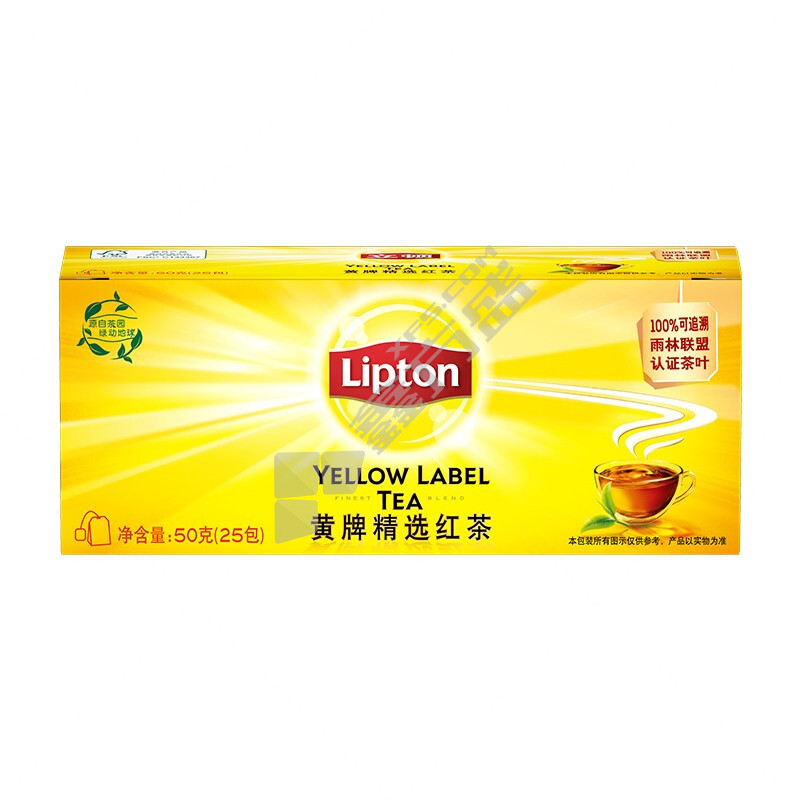 立顿 S25 黄牌精选红茶袋泡茶包 50g