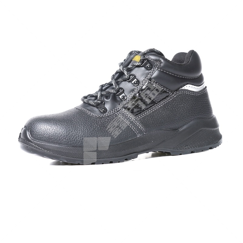 雷马 04214牛皮防砸防刺穿防静电中帮安全鞋 37码 黑色 604宽钢包头加钢中底板