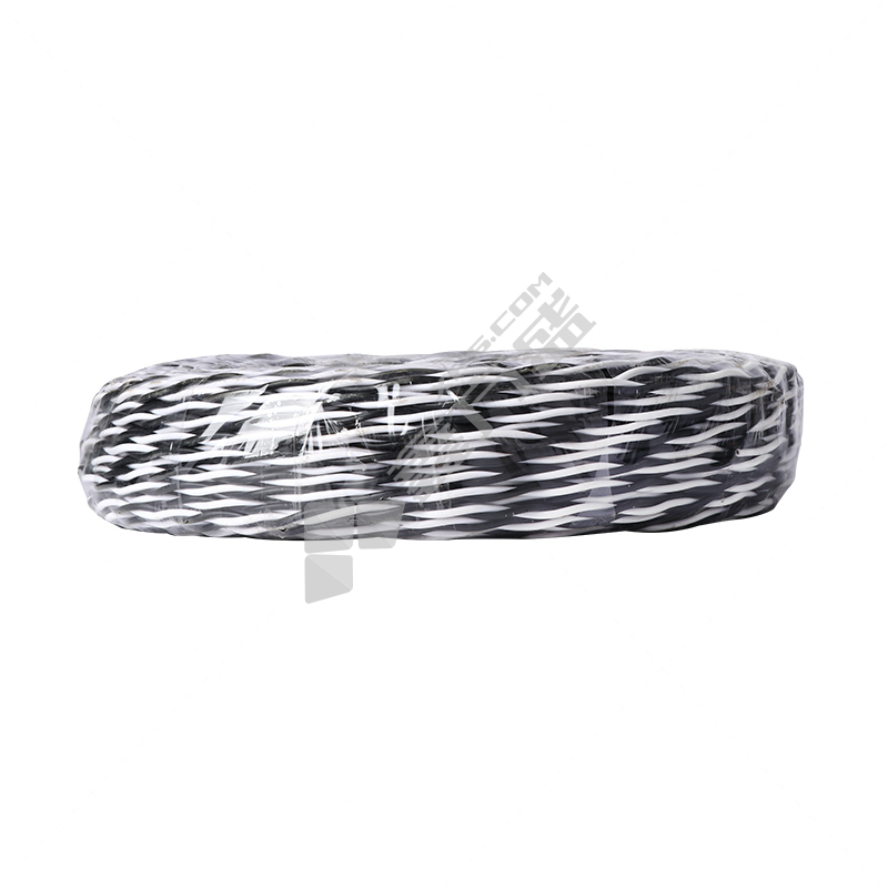 津达线缆 100米 低烟无卤阻燃C类耐火双绞线 WDZCN-RYJS 300/500V 2*0.75平方 黑白色