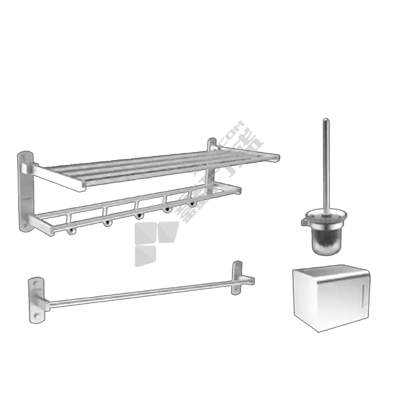 九牧 X935616-7Z1-1 四件套 卫浴挂件 铝合金