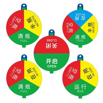 冰禹医院氧气筒瓶四防标识牌BYA-97 8*8cm 气瓶状态F款