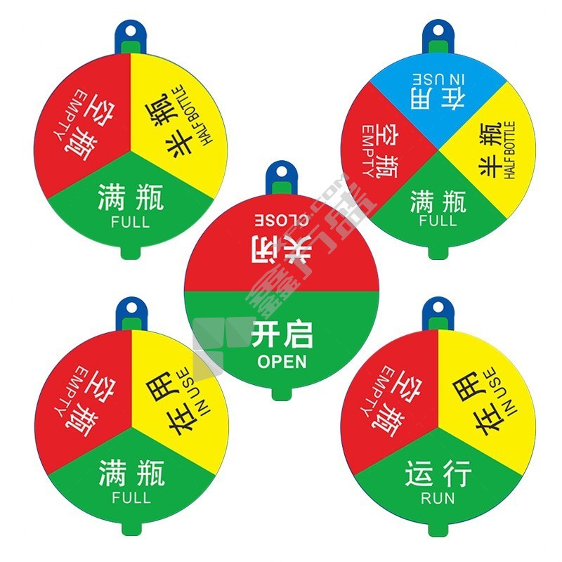 冰禹医院氧气筒瓶四防标识牌BYA-97 8*8cm 气瓶状态F款