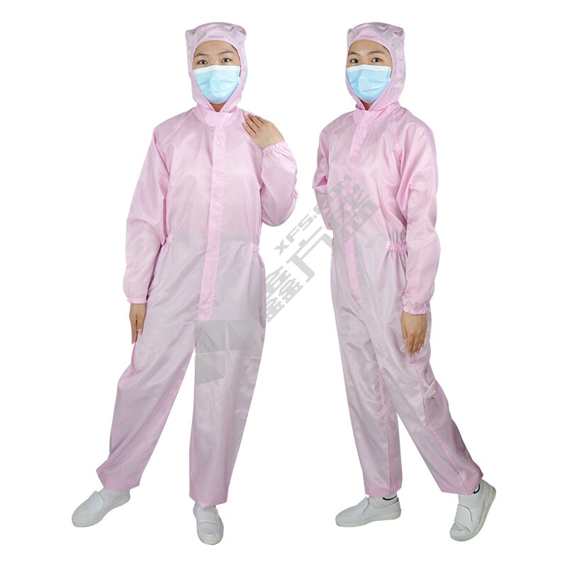 兴业卓辉 5mm间距条纹布料防静电连体服 M码 蓝色 05.770.046621