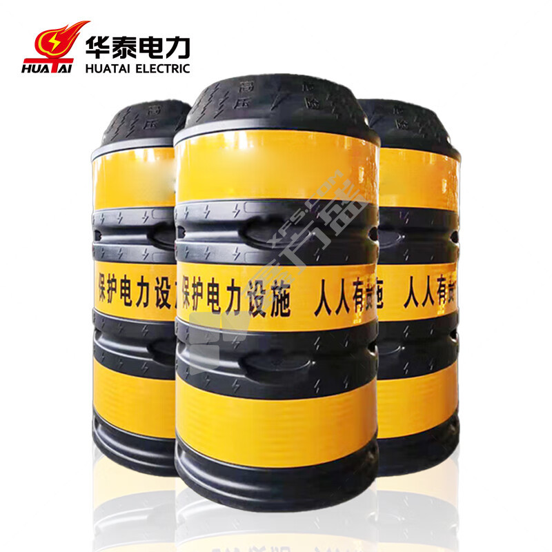 华泰电力 圆柱型电线杆防撞桶 XHT-FZT-2B 450*650*1200mm 黄黑色
