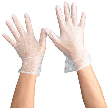 兴业卓辉 9.5英寸一次性PVC手套 L码 中性真空袋外箱 白色 05.070.006691