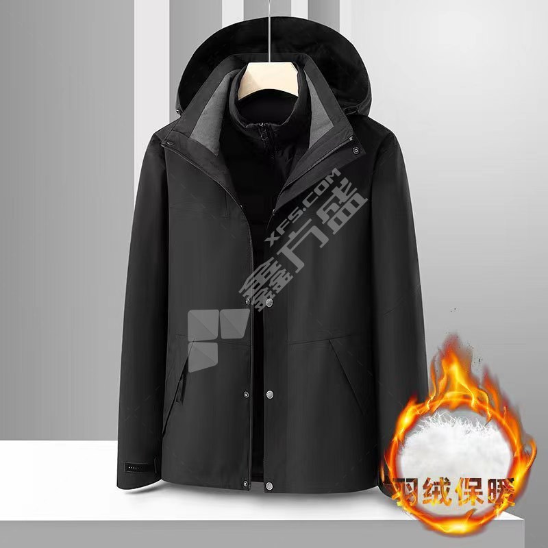 LaNiclook 2023SF235 羽绒三合一冲锋衣 3XL码 黑色 2023SF235