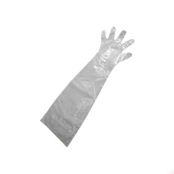 沸耐笙 加厚PE塑料养殖长臂手套 FNS-02172 每只柔韧6g 透明色
