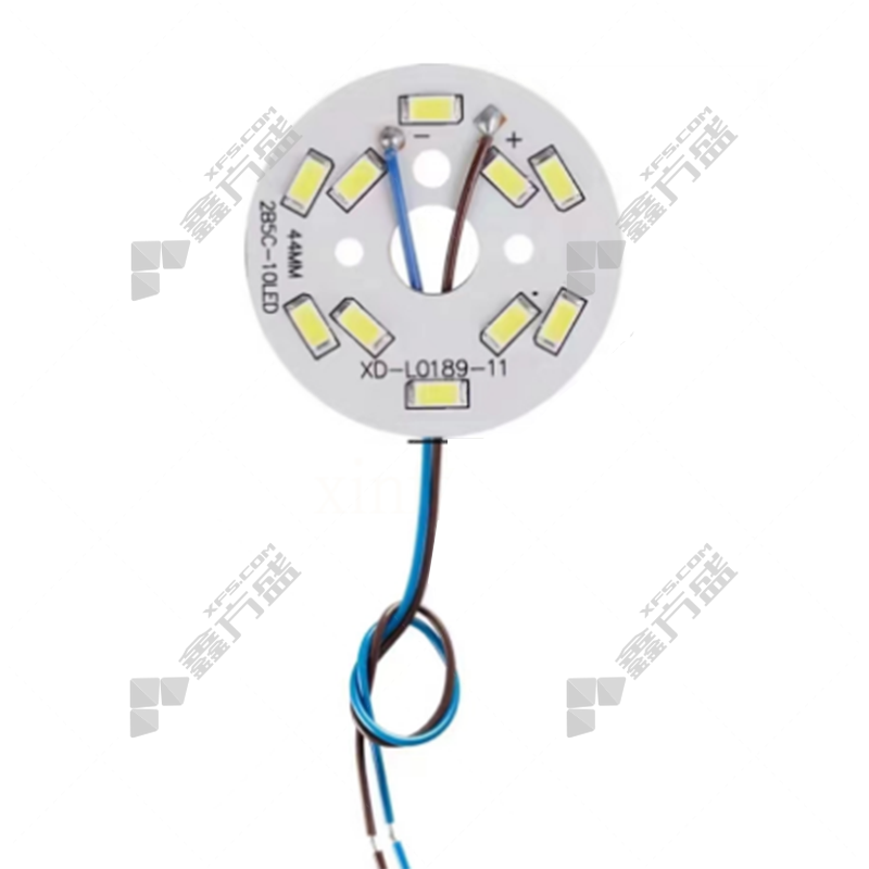 国产优品LED灯芯圆形铁片 5W-外径44mm 内孔10mm 线长28cm 黄光 (单位:个)-融创集采商城