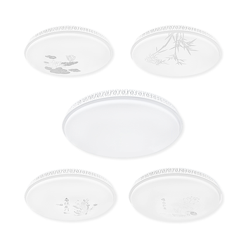 顺冠照明 透镜铁艺灯圆形 72w 三色变光 450*450mm 220V 荷花