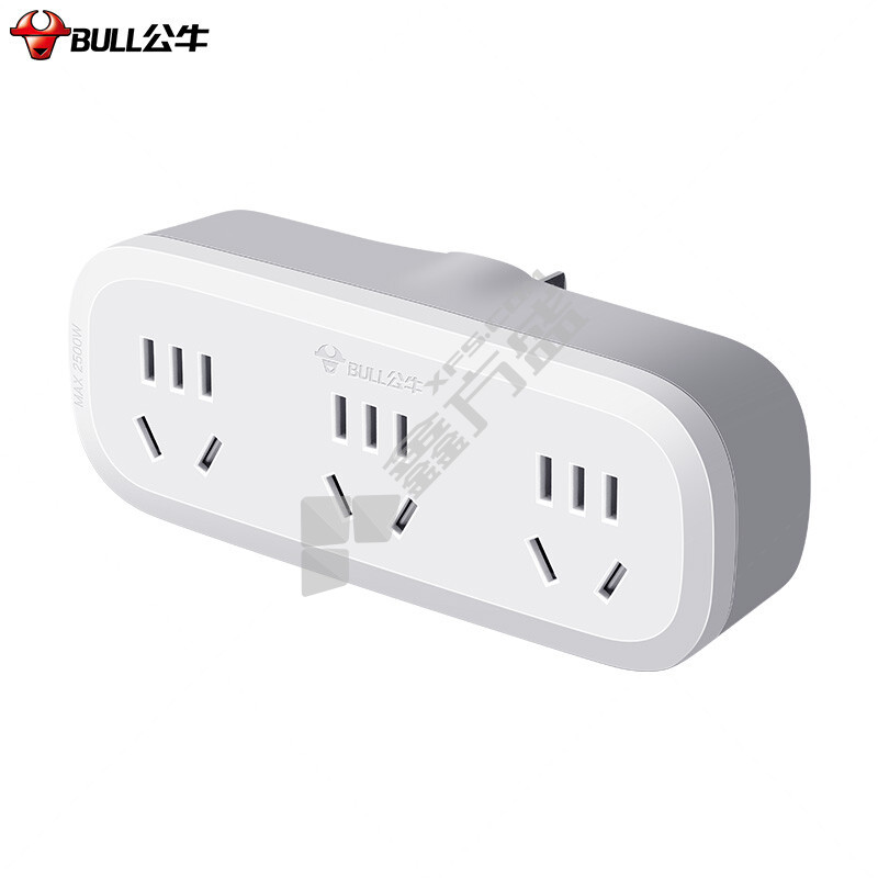 公牛 3位五孔 一转多转换器 96033(S) 10A 无线