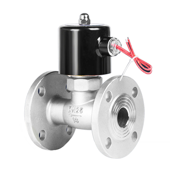 2L不锈钢法兰蒸汽电磁阀 2L-25BF DN25 DC24V