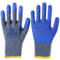 左右手 10针粗乳胶起皱手套 L 灰纱蓝色 #360-5