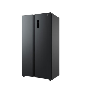 美的 风冷无霜冷冻冷藏大容量对开门冰箱 BCD-556WKPM(Q) 556L 一级能效 炭灰