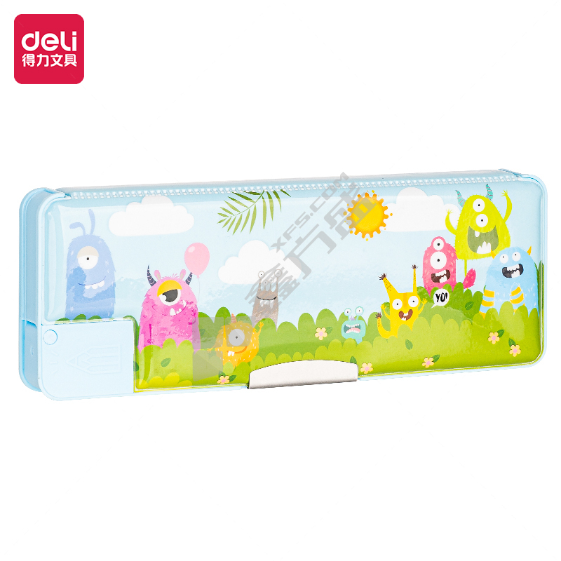 得力 BC280 卡通小饿魔文具盒 浅蓝