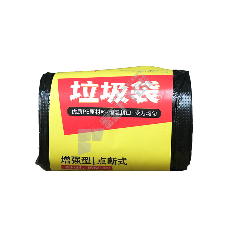 沪洋 点断式平口垃圾袋 50*60cm 1.5丝 黑色