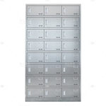 悦山 YSOA11FO24MP304C磁吸锁24门餐盘柜 1025*400*1800mm 银色