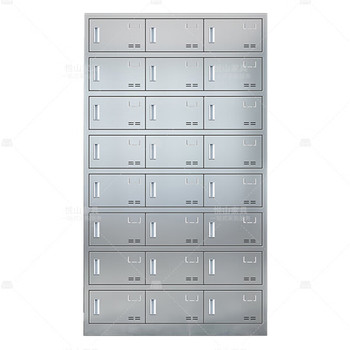 悦山 YSOA11FO24MP304C磁吸锁24门餐盘柜 1025*400*1800mm 银色