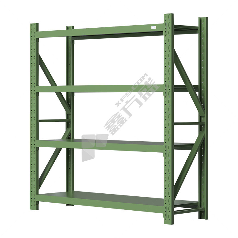 臻远 ZYJJ-HJ-002中型货架 W1500*D600*H2000mm 军绿色