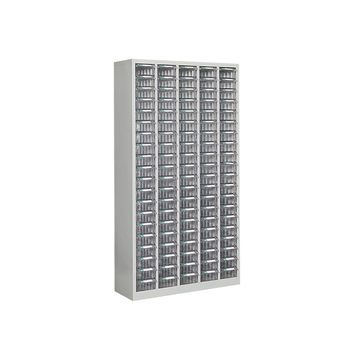 臻远 ZYLJG-W07零件柜工具柜100抽透明无门中号 W740*D220*H1530mm 灰白色